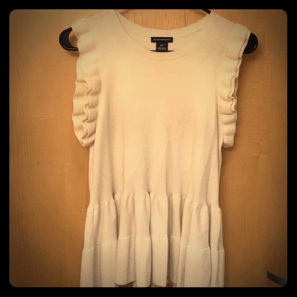 Club Monaco peplum sweater vest
